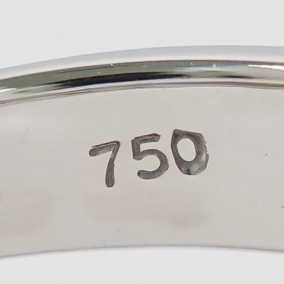 Diamond 0.72ct Ring 750 White Gold US 7.5 6.6g - Picture 8 of 9